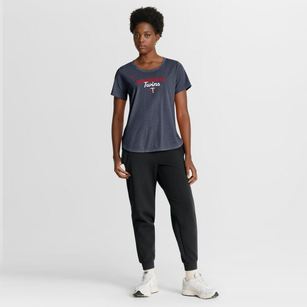 Minnesota Twins Nike Women's Arched Tri-Blend T-Shirt - MLB
