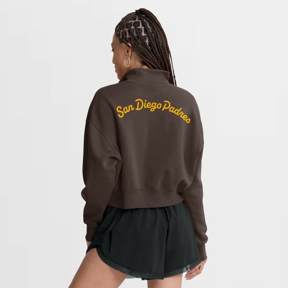 San Diego Padres Nike Women's Primetime Phoenix Fleece Half-Zip Sweatshirt - MLB