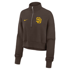 San Diego Padres Nike Women's Primetime Phoenix Fleece Half-Zip Sweatshirt - MLB