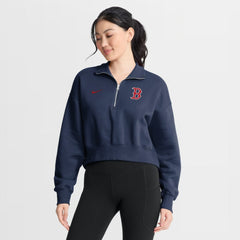 Boston Red Sox Nike Women's Primetime Phoenix Fleece Half-Zip Sweatshirt - MLB