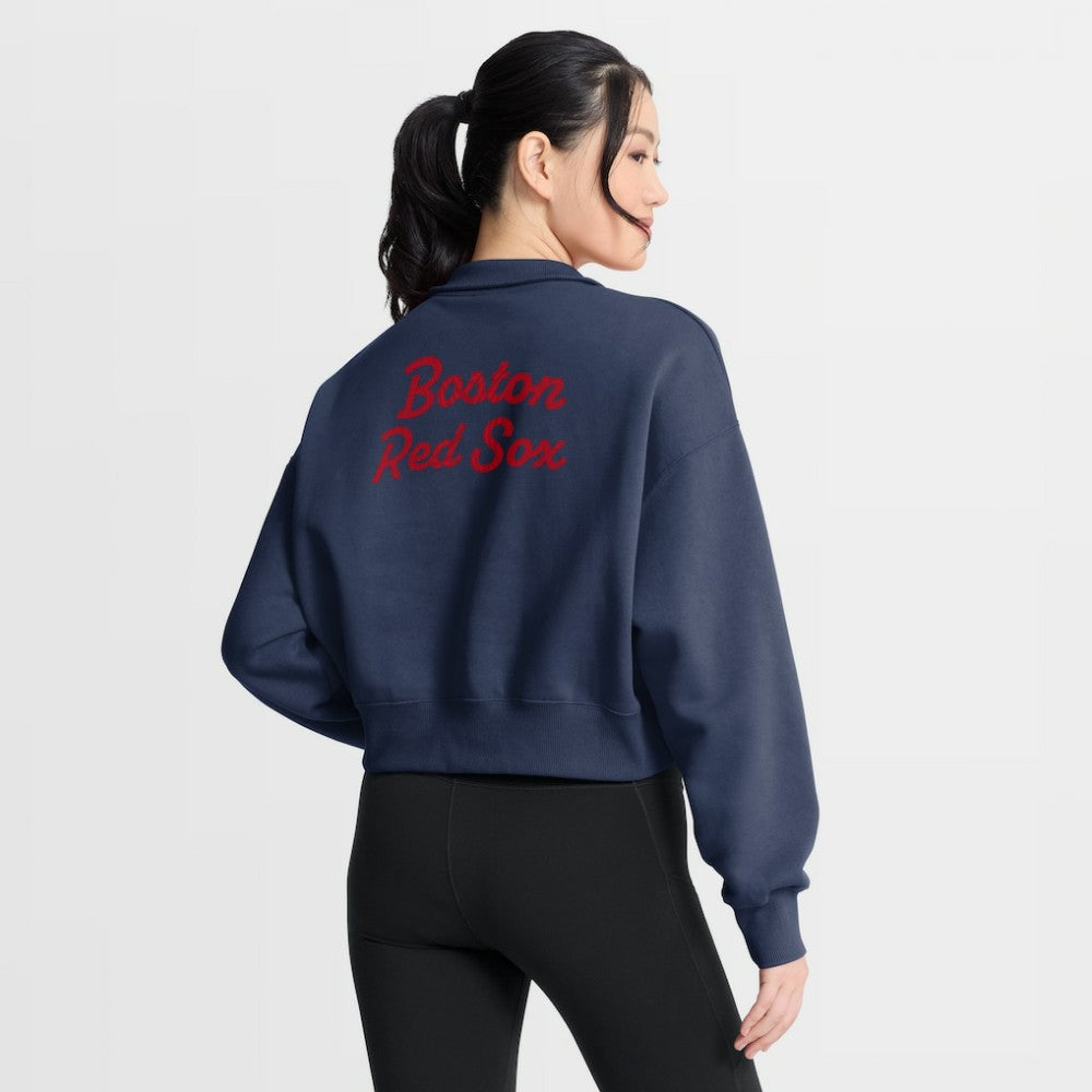 Boston Red Sox Nike Women's Primetime Phoenix Fleece Half-Zip Sweatshirt - MLB