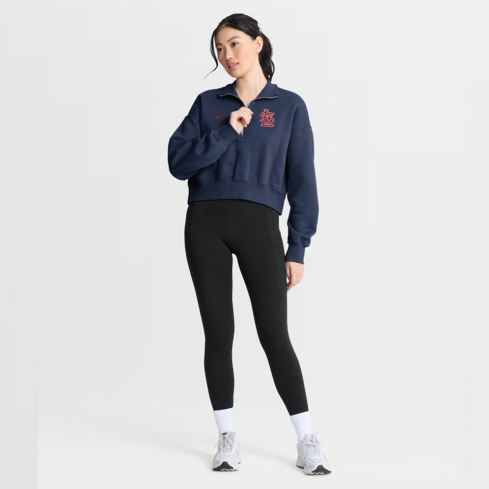 St. Louis Cardinals Nike Women's Primetime Phoenix Fleece Half-Zip Sweatshirt - MLB