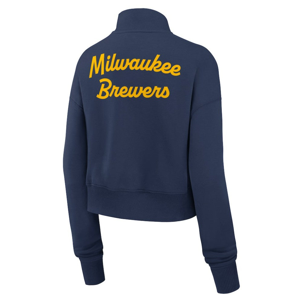 Milwaukee Brewers Nike Women's Primetime Phoenix Fleece Half-Zip Sweatshirt - MLB