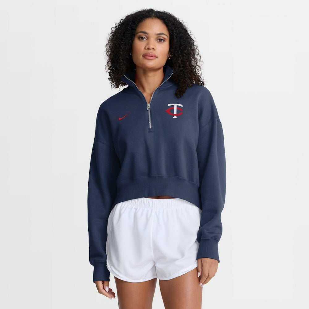 Minnesota Twins Nike Women's Primetime Phoenix Fleece Half-Zip Sweatshirt - MLB