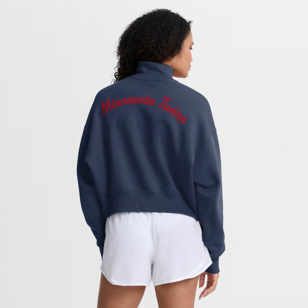 Minnesota Twins Nike Women's Primetime Phoenix Fleece Half-Zip Sweatshirt - MLB