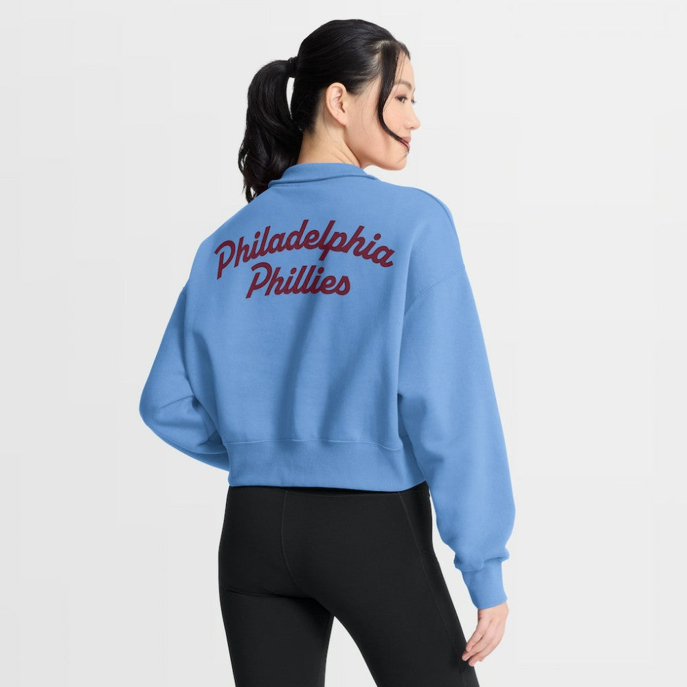 Philadelphia Phillies Nike Women's Primetime Phoenix Fleece Half-Zip Sweatshirt - MLB