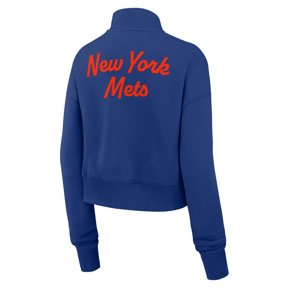 New York Mets Nike Women's Primetime Phoenix Fleece Half-Zip Sweatshirt - MLB
