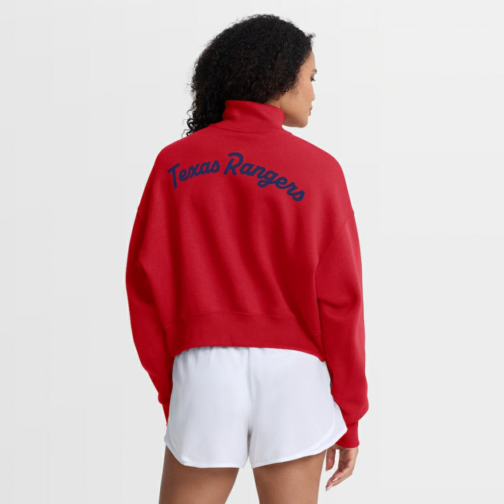 Texas Rangers Nike Women's Primetime Phoenix Fleece Half-Zip Sweatshirt - MLB