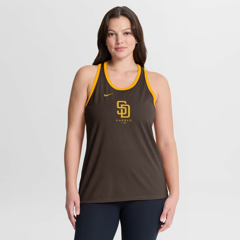 San Diego Padres Nike Women's Tri-Blend Dri-FIT Racerback Tank Top - MLB