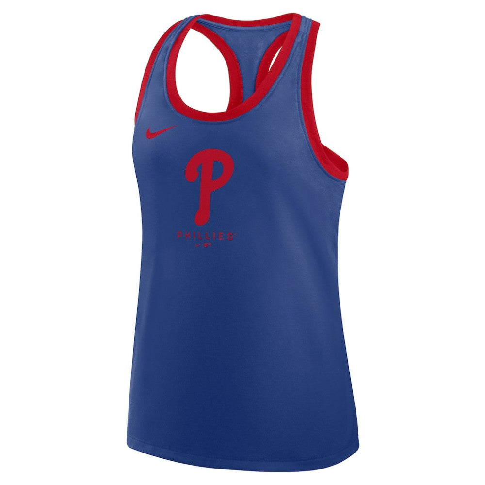 Philadelphia Phillies Nike Women's Tri-Blend Dri-FIT Racerback Tank Top - MLB