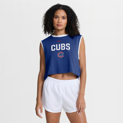 Chicago Cubs Nike Women's Primetime Loose Dri-FIT Cropped Tank Top - MLB