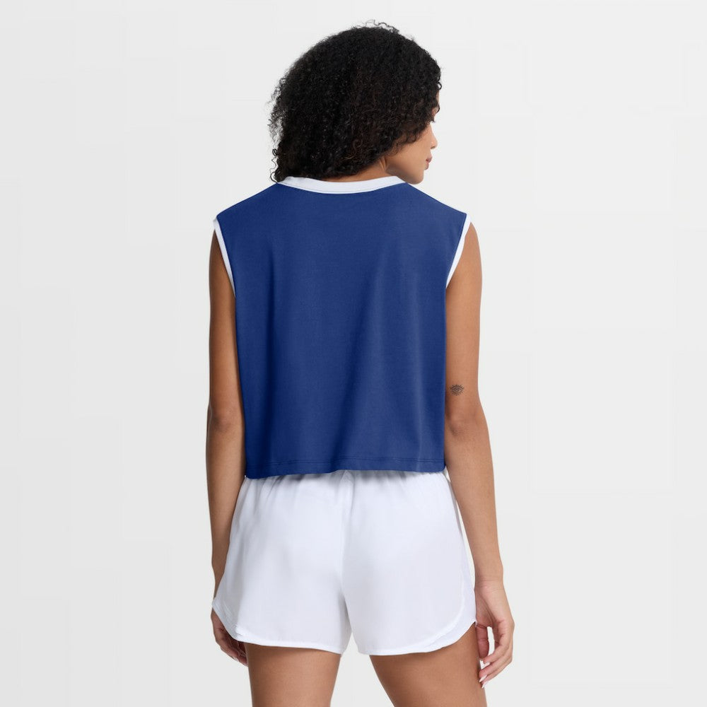 Chicago Cubs Nike Women's Primetime Loose Dri-FIT Cropped Tank Top - MLB