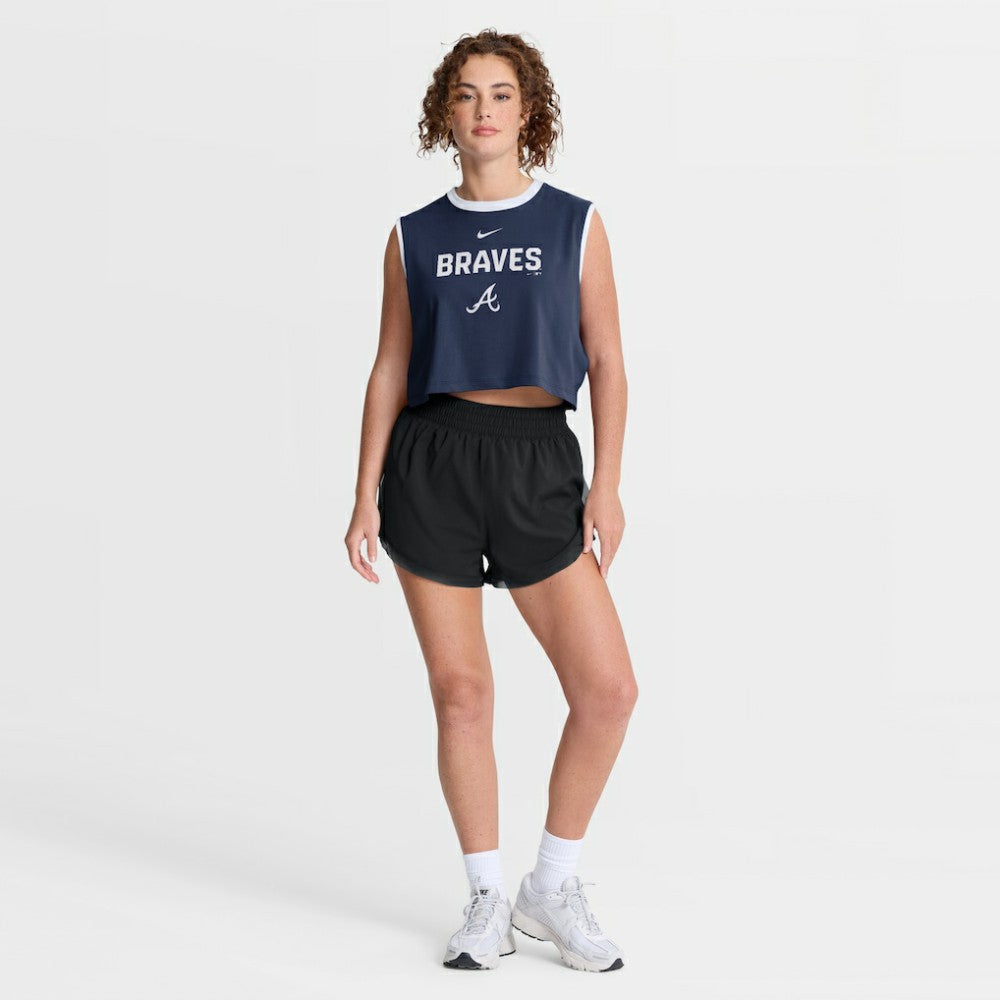 Atlanta Braves Nike Women's Primetime Loose Dri-FIT Cropped Tank Top - MLB