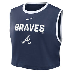 Atlanta Braves Nike Women's Primetime Loose Dri-FIT Cropped Tank Top - MLB