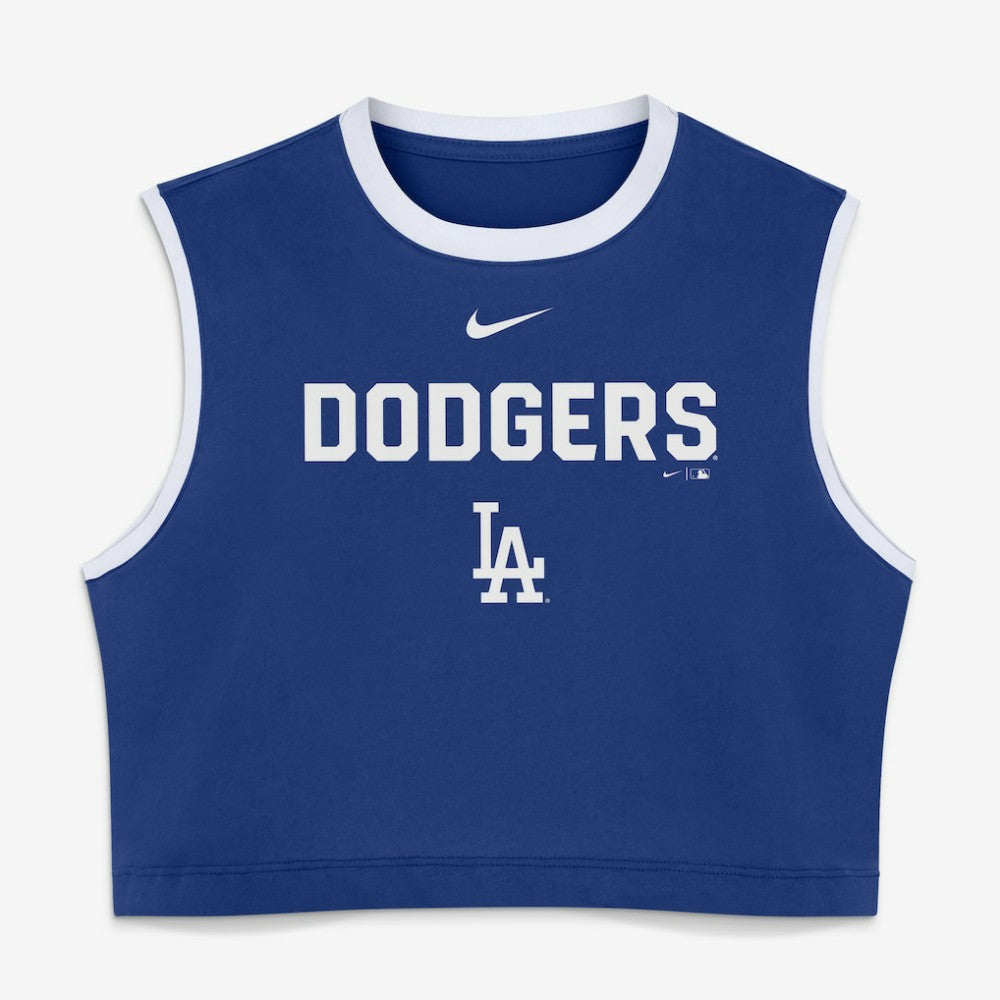 Los Angeles Dodgers Nike Women's Primetime Loose Dri-FIT Cropped Tank Top - MLB