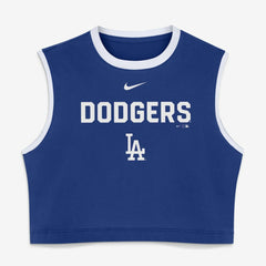 Los Angeles Dodgers Nike Women's Primetime Loose Dri-FIT Cropped Tank Top - MLB