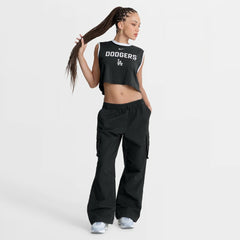 Los Angeles Dodgers Nike Women's Primetime Loose Dri-FIT Cropped Tank Top - MLB
