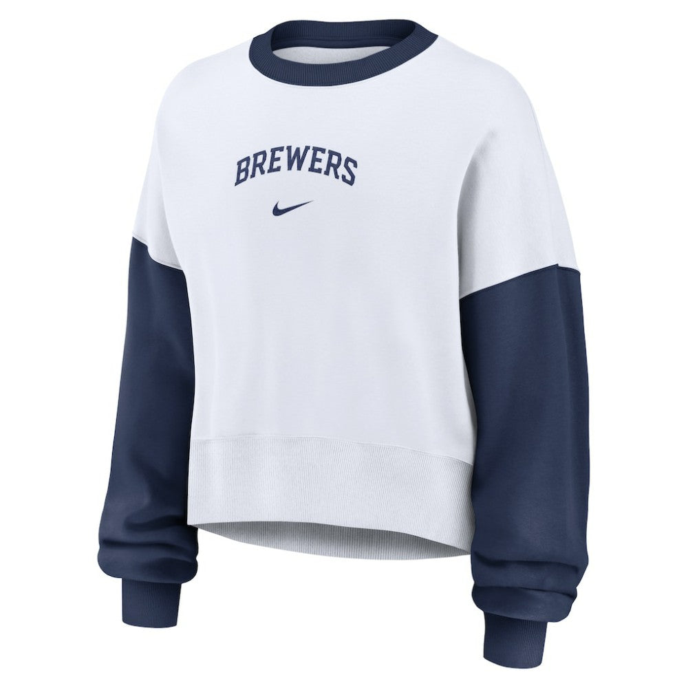 Milwaukee Brewers Nike Women's Oversized High Hip Fleece Sweatshirt - MLB