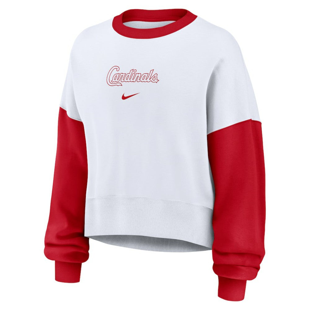 St. Louis Cardinals Nike Women's Oversized High Hip Fleece Sweatshirt - MLB