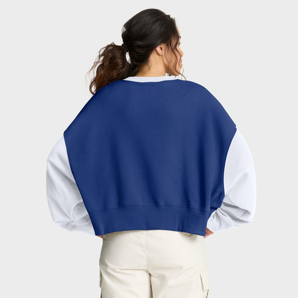 New York Mets Nike Women's Oversized High Hip Fleece Sweatshirt - MLB