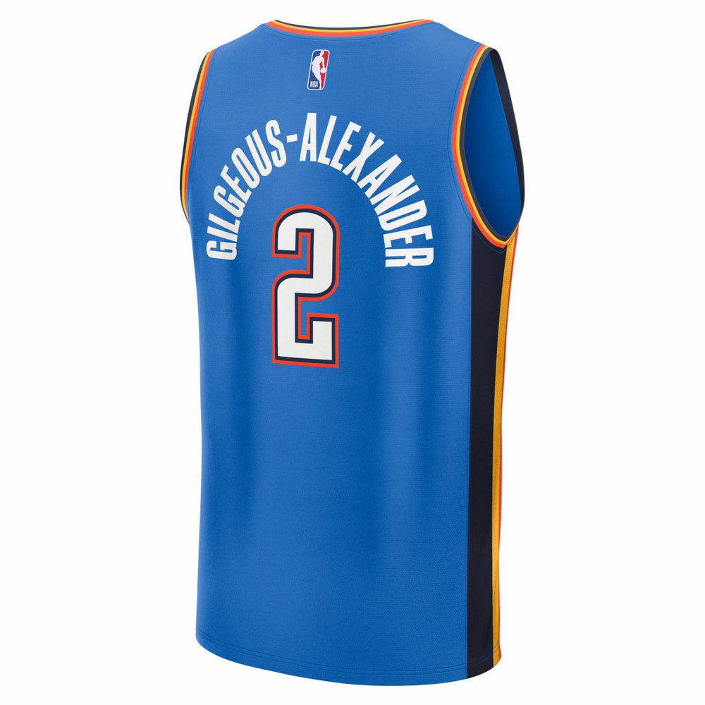 Shai Gilgeous-Alexander Oklahoma City Thunder Fast Break Replica Player Jersey Icon Edition Blue - NBA