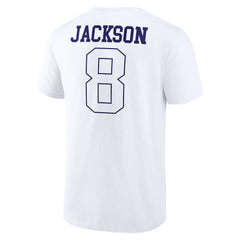 Lamar Jackson Baltimore Ravens Tonal Name & Number T-Shirt White | NFL