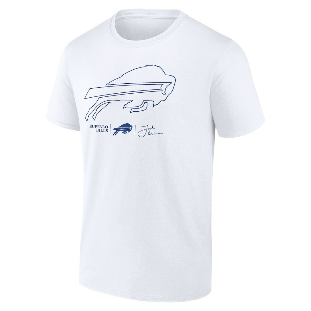 Josh Allen Buffalo Bills Tonal Name & Number T-Shirt White | NFL