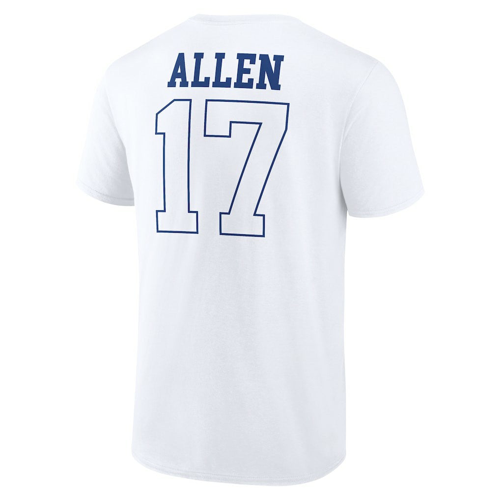 Josh Allen Buffalo Bills Tonal Name & Number T-Shirt White | NFL