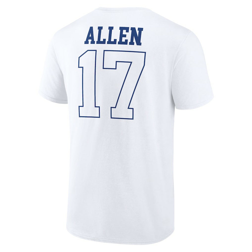 Josh Allen Buffalo Bills Tonal Name & Number T-Shirt White | NFL