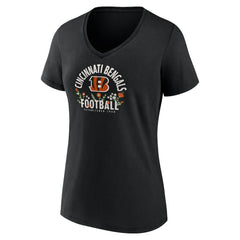 Joe Burrow Cincinnati Bengals Women's Floral Name & Number V-Neck T-Shirt Black | NFL