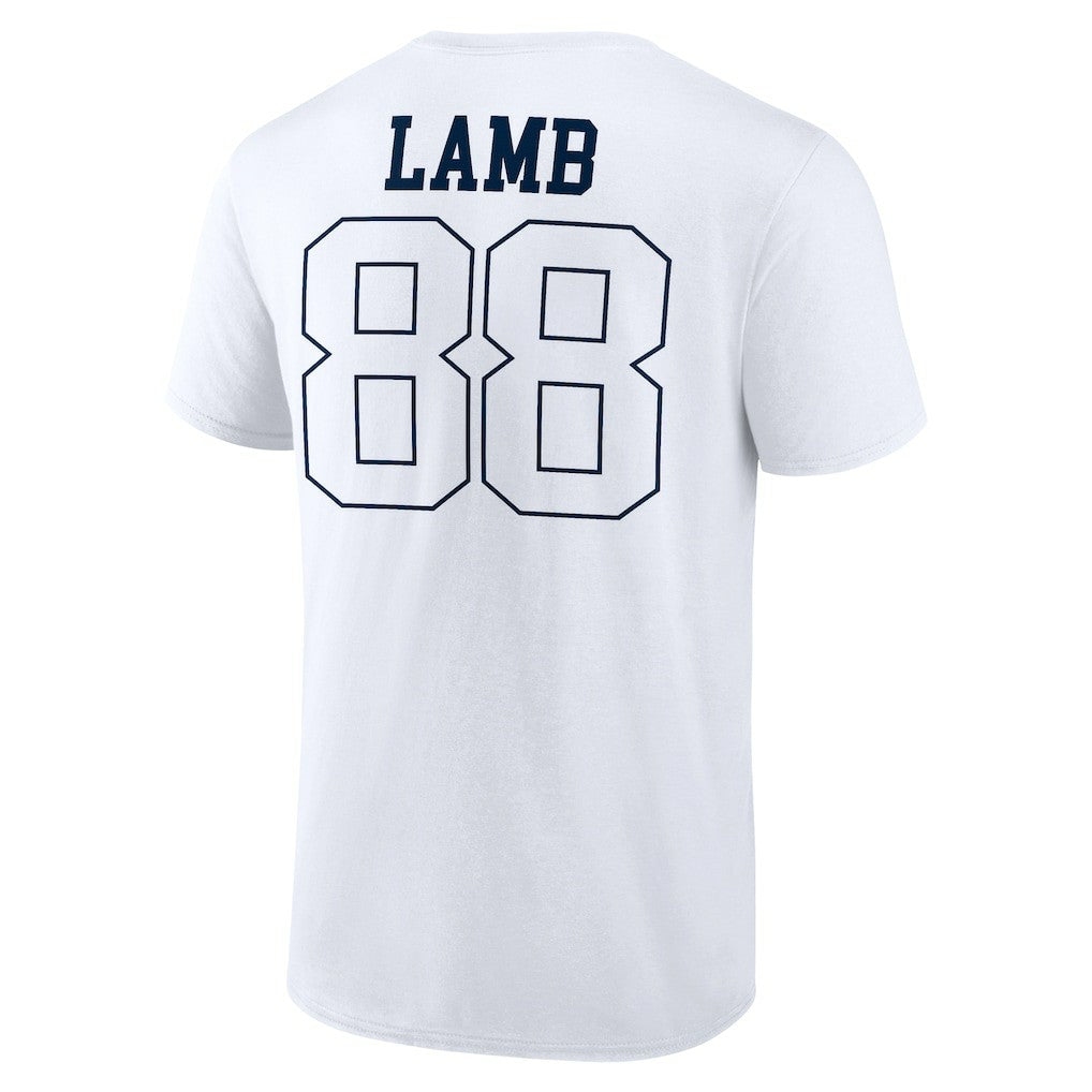 CeeDee Lamb Dallas Cowboys Tonal Name & Number T-Shirt White | NFL