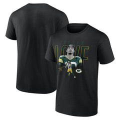 Jordan Love Green Bay Packers Humble Shadow Player T-Shirt Black | NFL