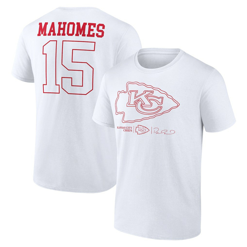 Patrick Mahomes Kansas City Chiefs Tonal Name & Number T-Shirt White | NFL