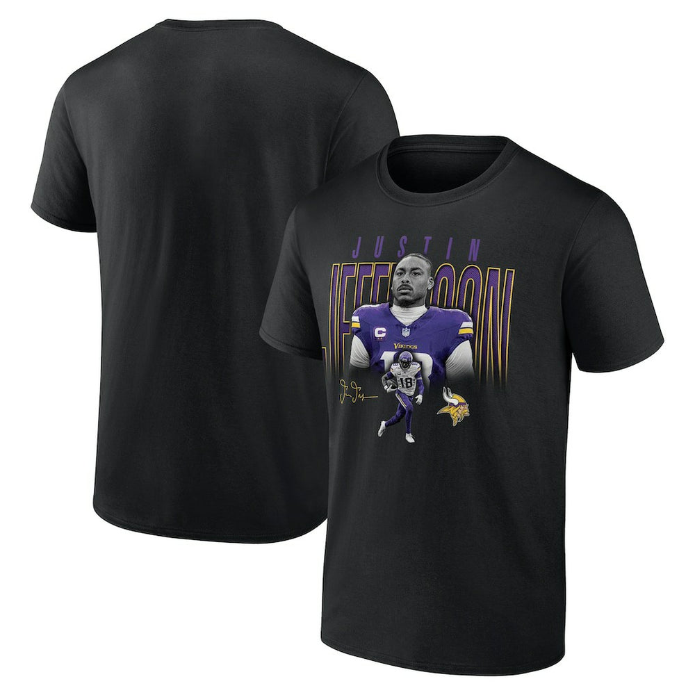 Justin Jefferson Minnesota Vikings Humble Shadow Player T-Shirt Black | NFL