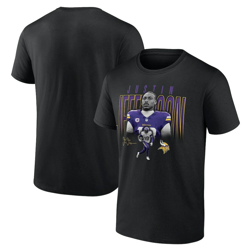 Justin Jefferson Minnesota Vikings Humble Shadow Player T-Shirt Black | NFL