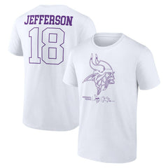 Justin Jefferson Minnesota Vikings Tonal Name & Number T-Shirt White | NFL