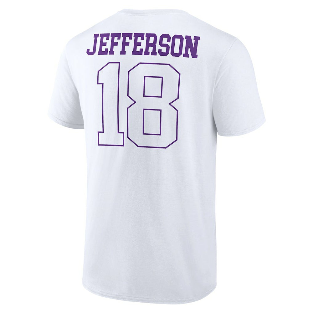 Justin Jefferson Minnesota Vikings Tonal Name & Number T-Shirt White | NFL