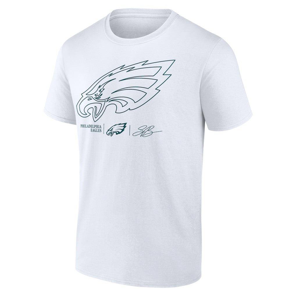 Saquon Barkley Philadelphia Eagles Tonal Name & Number T-Shirt White | NFL
