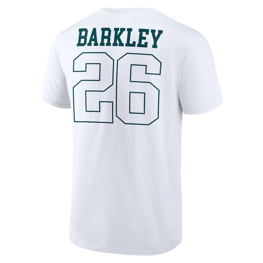 Saquon Barkley Philadelphia Eagles Tonal Name & Number T-Shirt White | NFL