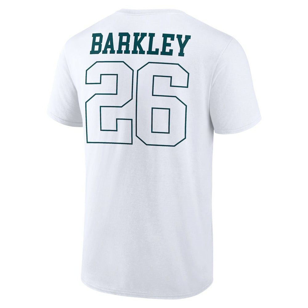 Saquon Barkley Philadelphia Eagles Tonal Name & Number T-Shirt White | NFL
