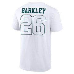 Saquon Barkley Philadelphia Eagles Tonal Name & Number T-Shirt White | NFL