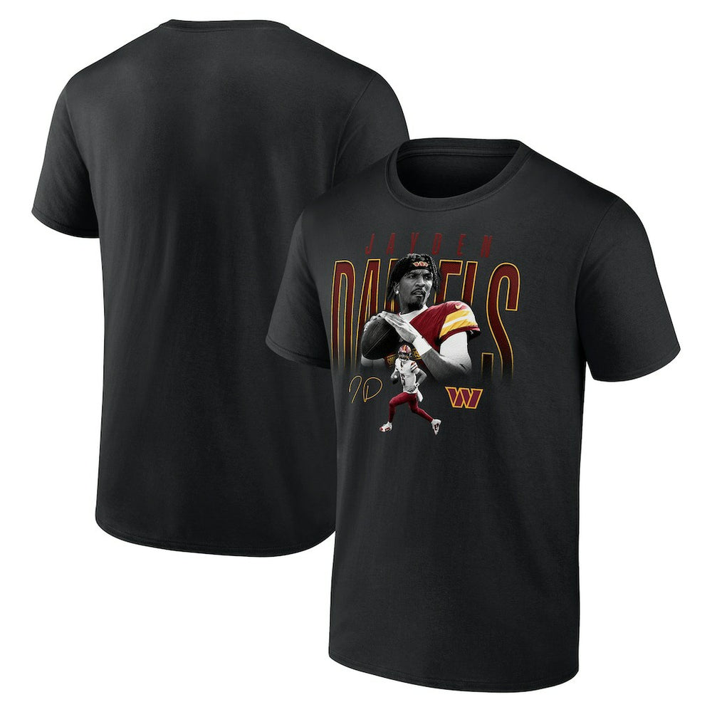 Jayden Daniels Washington Commanders Humble Shadow Player T-Shirt Black | NFL