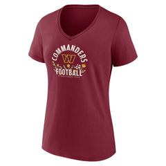 Jayden Daniels Washington Commanders Women's Floral Name & Number V-Neck T-Shirt Garnet | NFL