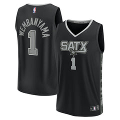 Victor Wembanyama San Antonio Spurs Fast Break Replica Player Jersey Statement Edition Black - NBA