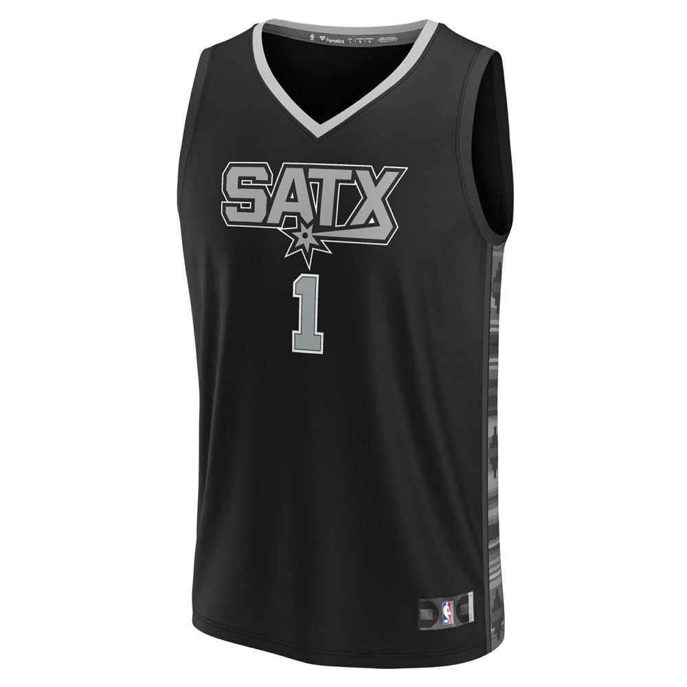 Victor Wembanyama San Antonio Spurs Fast Break Replica Player Jersey Statement Edition Black - NBA