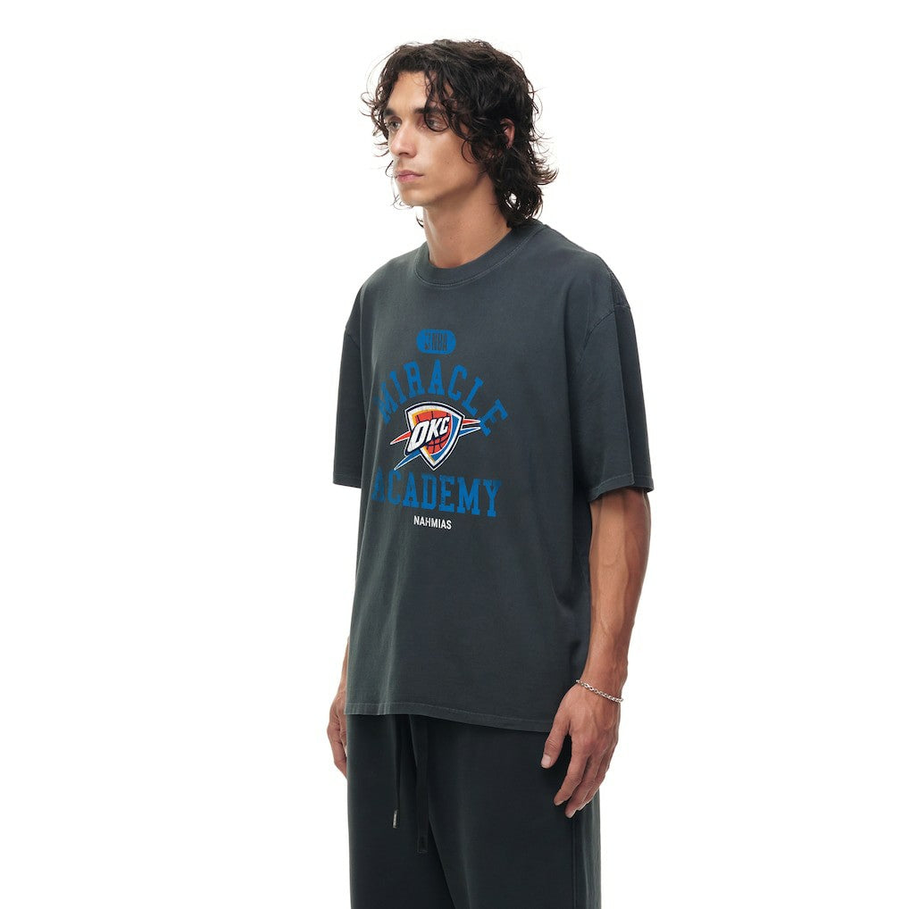 Oklahoma City Thunder Unisex Miracle Academy x NBA Collection Vintage Boxy T-shirt Heather Black - NBA