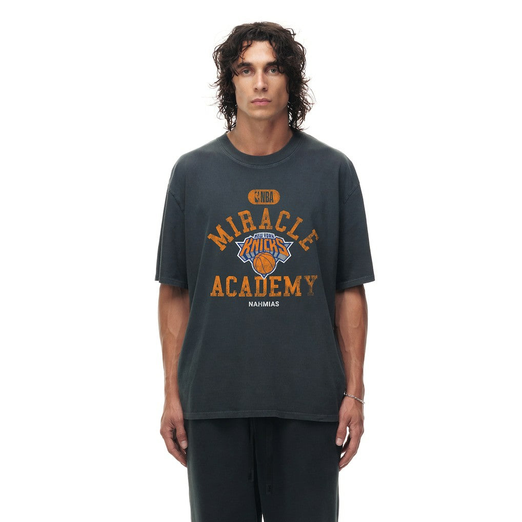 New York Knicks Unisex Miracle Academy x NBA Collection Vintage Boxy T-shirt Heather Black - NBA