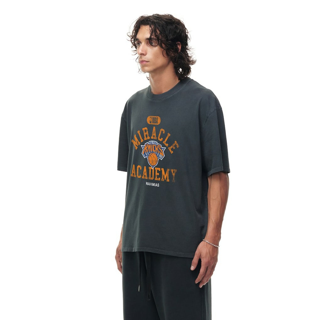 New York Knicks Unisex Miracle Academy x NBA Collection Vintage Boxy T-shirt Heather Black - NBA