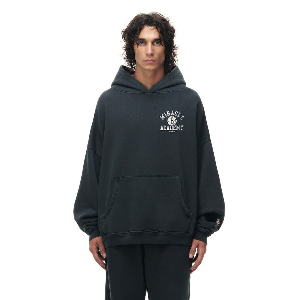 Brooklyn Nets Unisex Miracle Academy x NBA Collection Vintage Sunfade Hoodie Heather Black - NBA