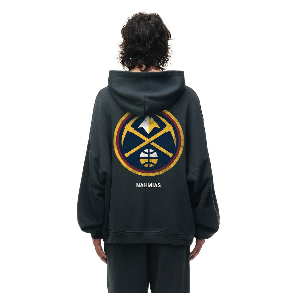 Denver Nuggets Unisex Miracle Academy x NBA Collection Vintage Sunfade Hoodie Heather Black - NBA